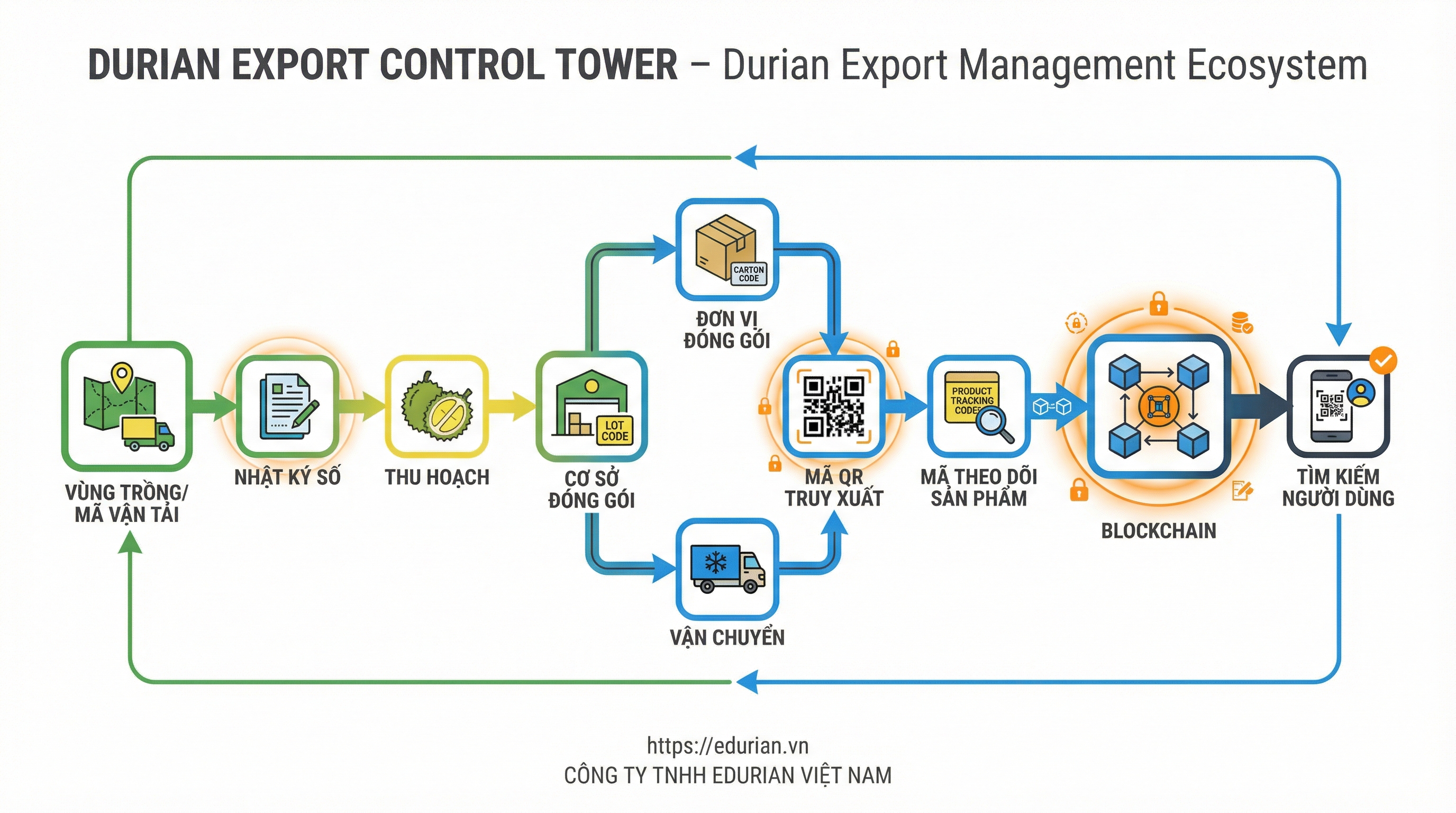 6. Biểu đồ truy xuất nguồn gốc QR + Blockchain
